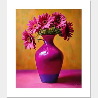 Magenta Floral Wall Art Posters and Art